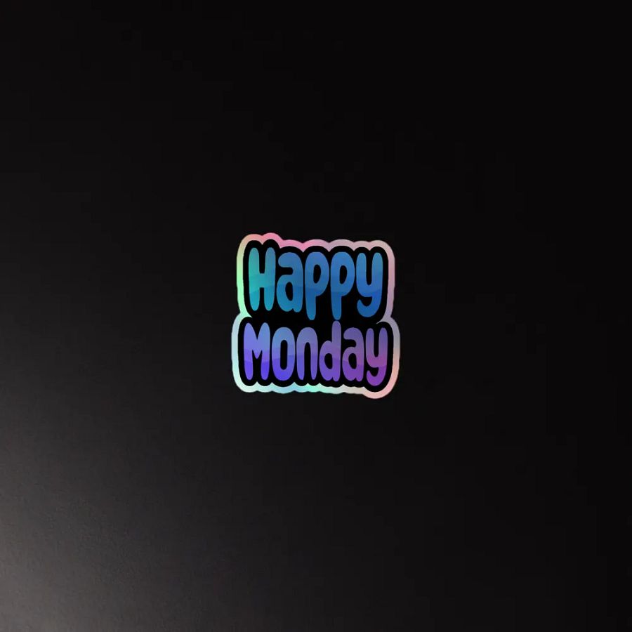 Happy Monday Holographic Sticker product image (4)