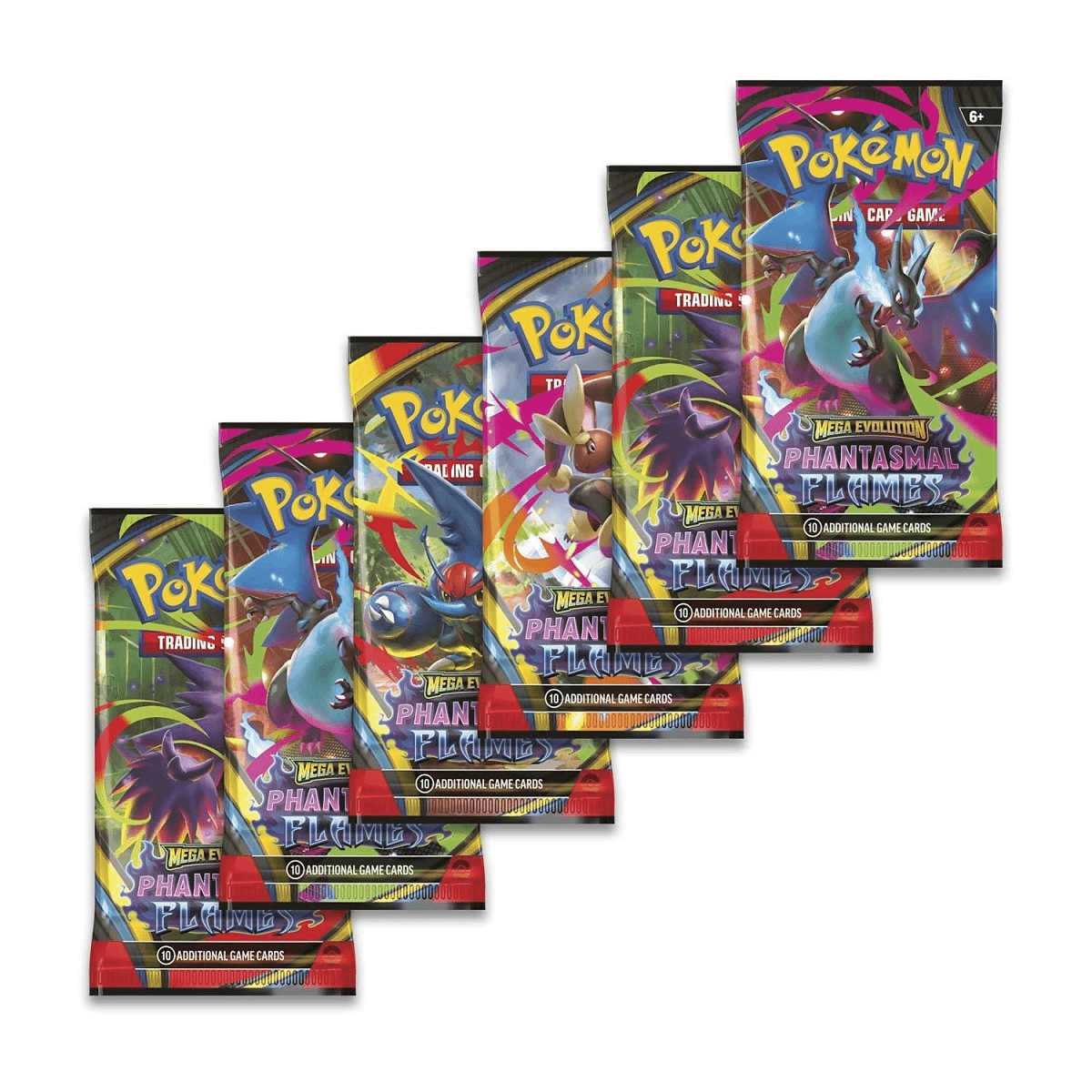 Pokémon TCG: Mega Evolution - Phantasmal Flames Booster Bundle (6 Packs) product image (3)
