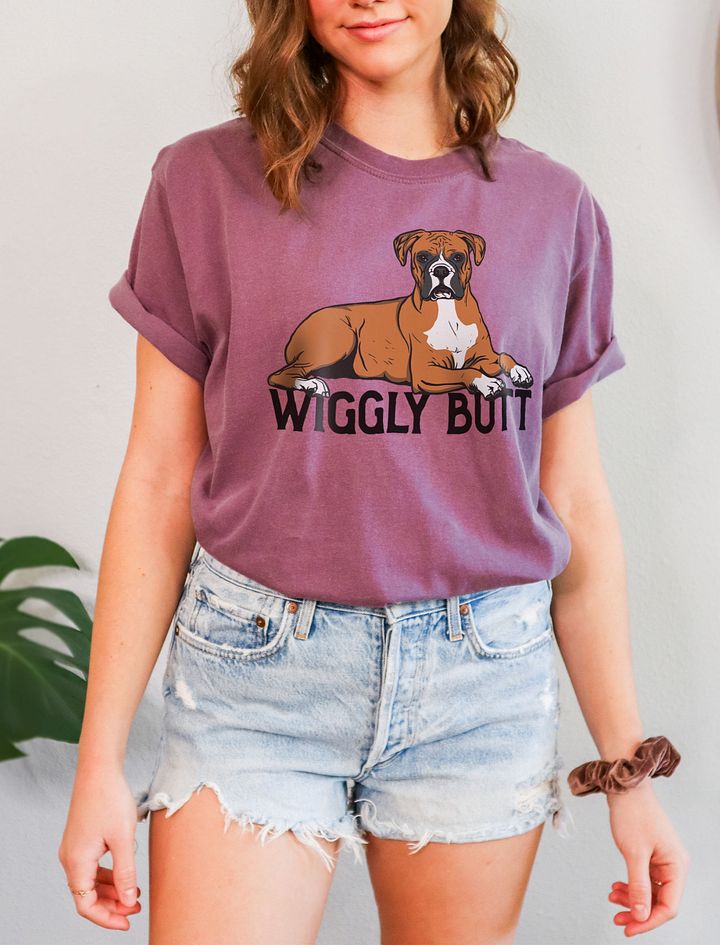 Wiggly Butt T-Shirt of a Boxer Dog | Funny T-Shirt for Boxer Dog Owners product image (6)