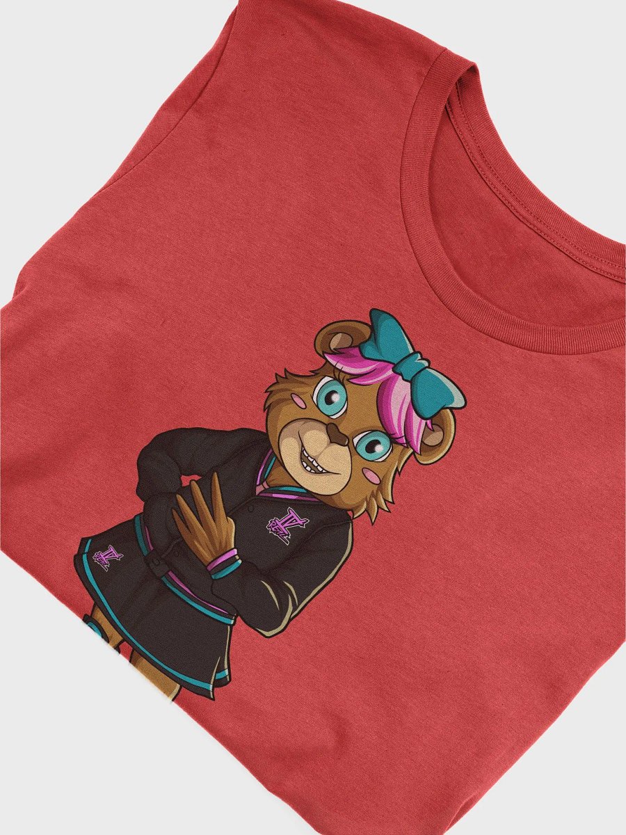 Standing Girl Bear Bella+Canvas Supersoft Red T-Shirt product image (4)