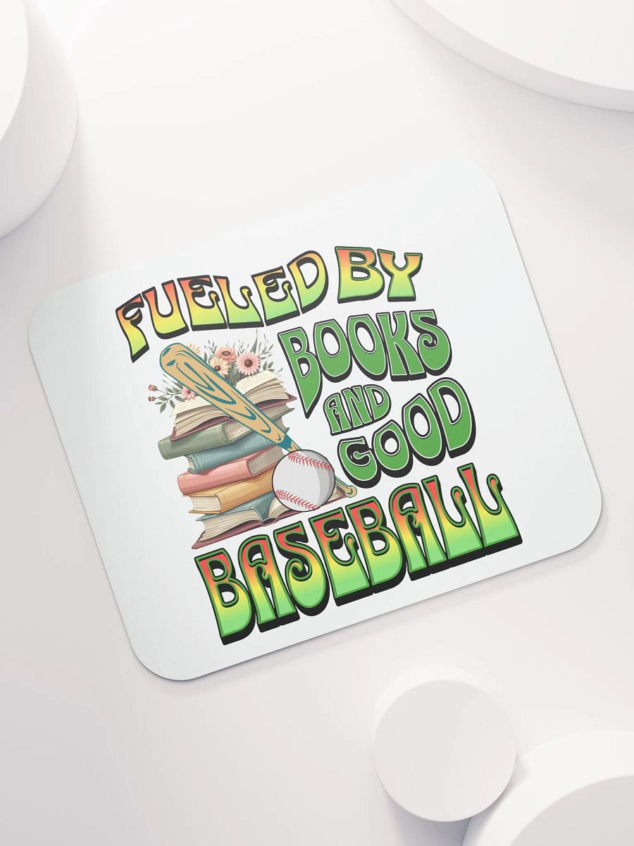 Fueled By Books And Good Baseball Mouse Pad product image (5)