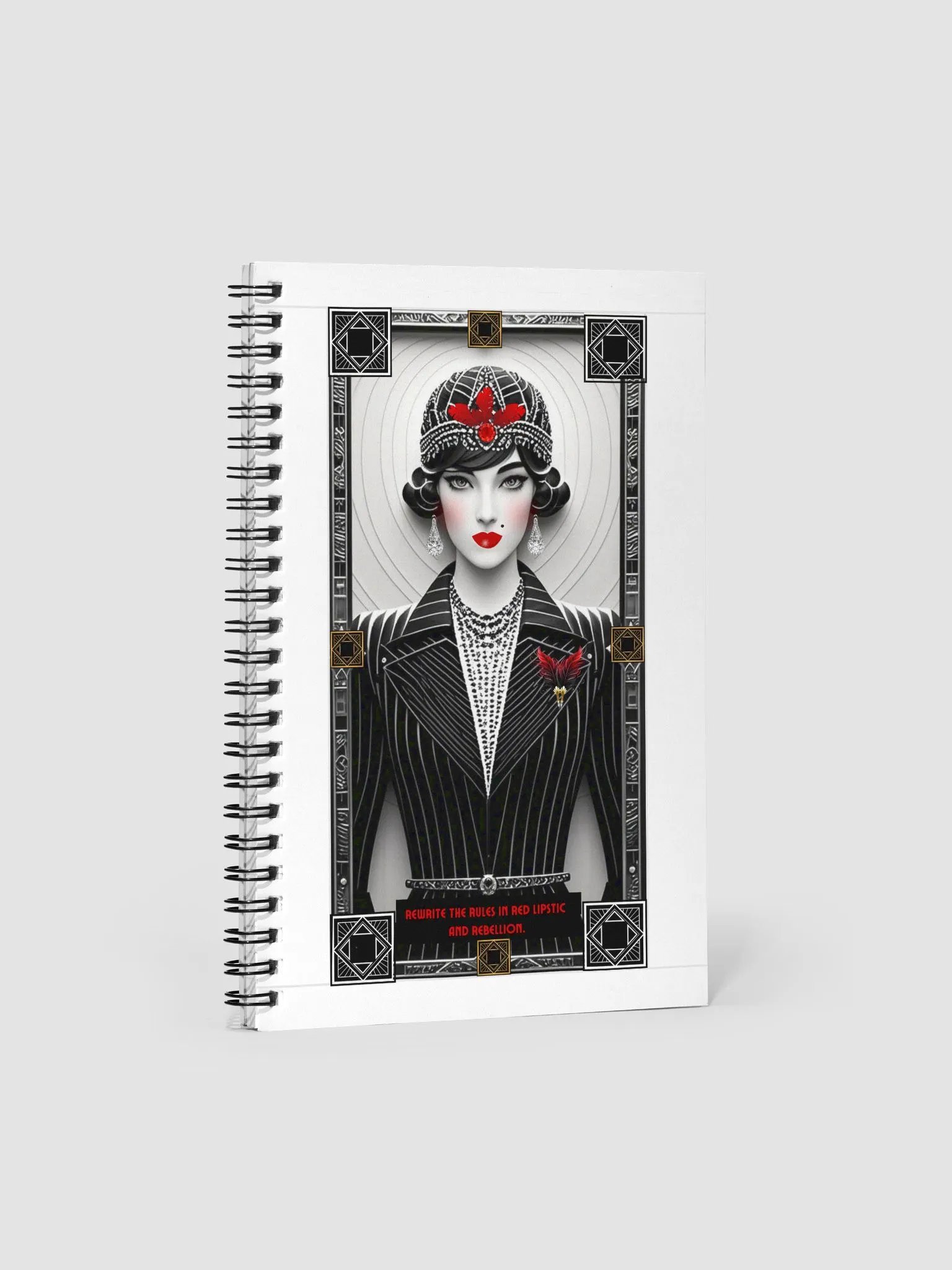 1920 Art Deco Graphics on Front and Back Covers - 140 Page Notebook product image (1)