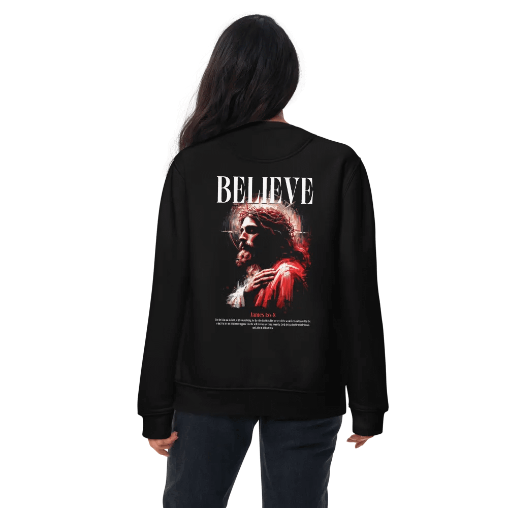 Believe Jesus Embroidered Sweatshirt product image (11)