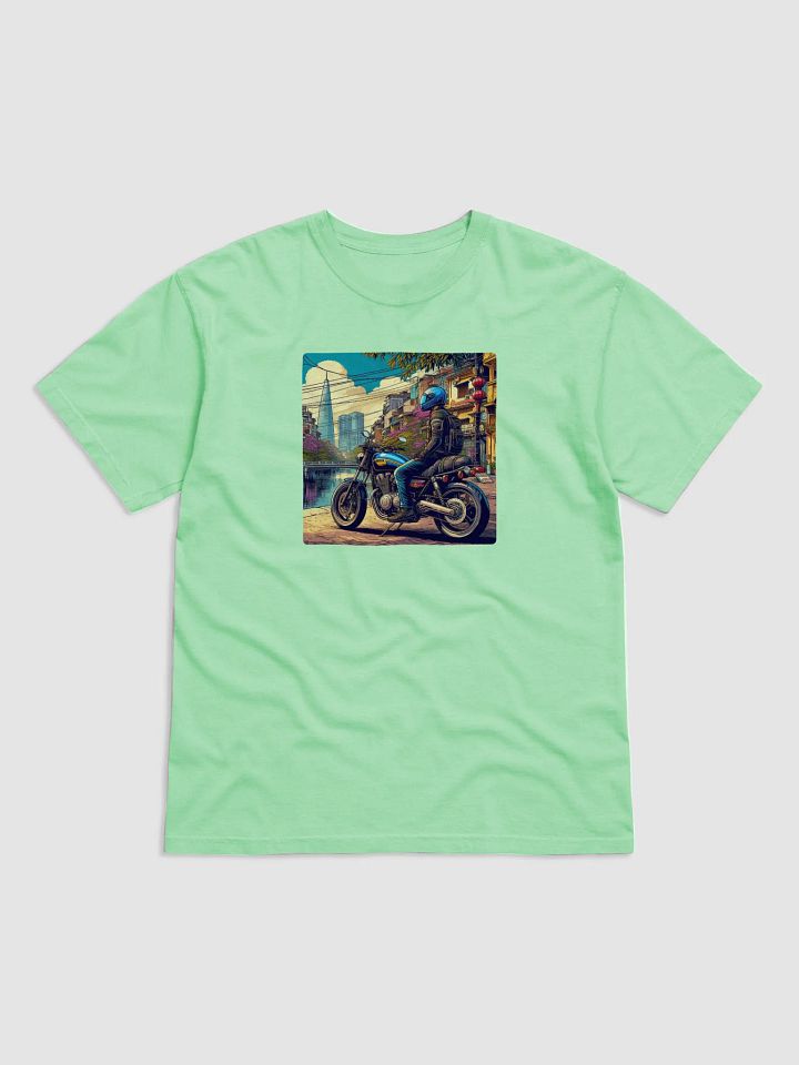 Riverside Rider Blue Helmet T-Shirt product image (50)