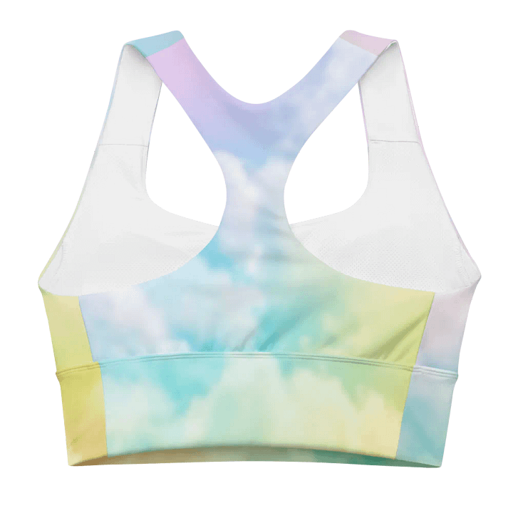 Blur cloud rainbow Design Longline Sports Bra - v5 product image (2)