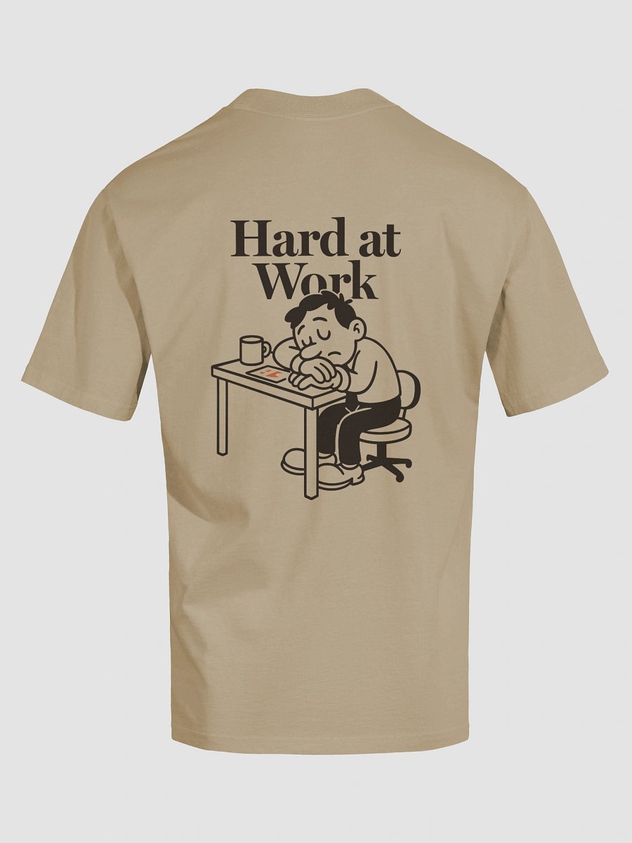 Hard at Work Oversized T-Shirt (Khaki) product image (6)