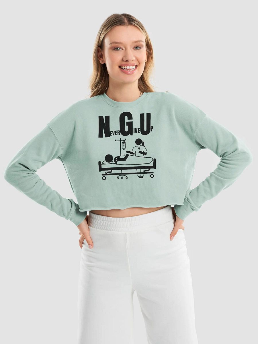 Never give up Fleece Crop Sweatshirt product image (17)