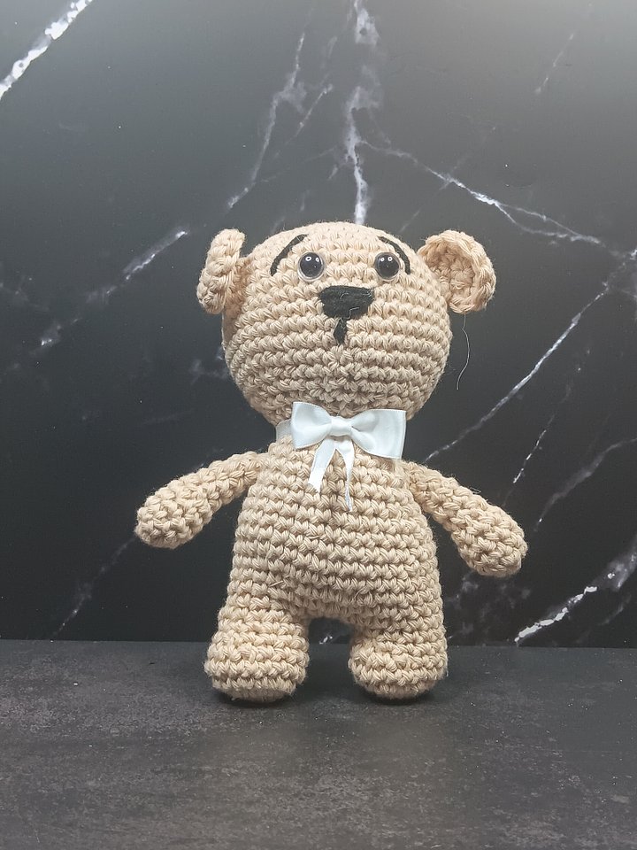 Tan Bowtie Teddy Plush product image (1)