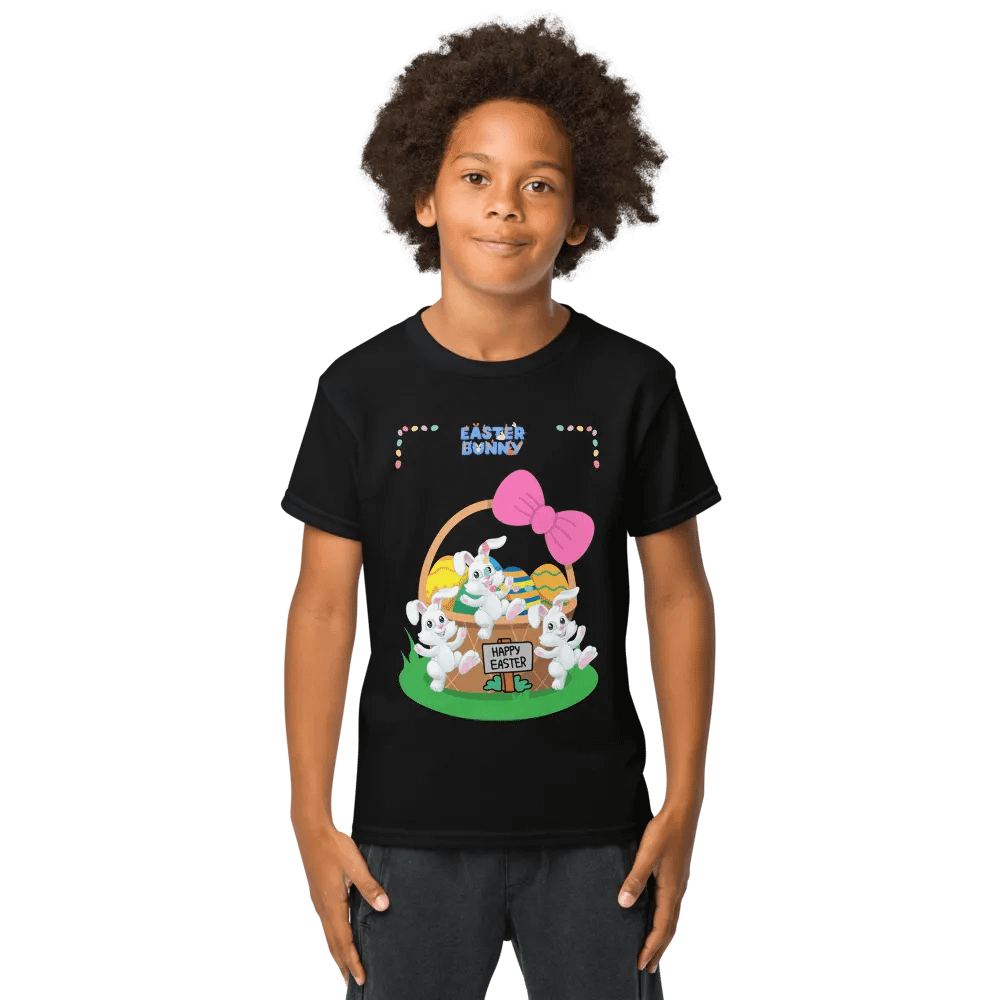 Easter Bunny Eggs in a Basket Bonanza Youth Sports Tee product image (1)