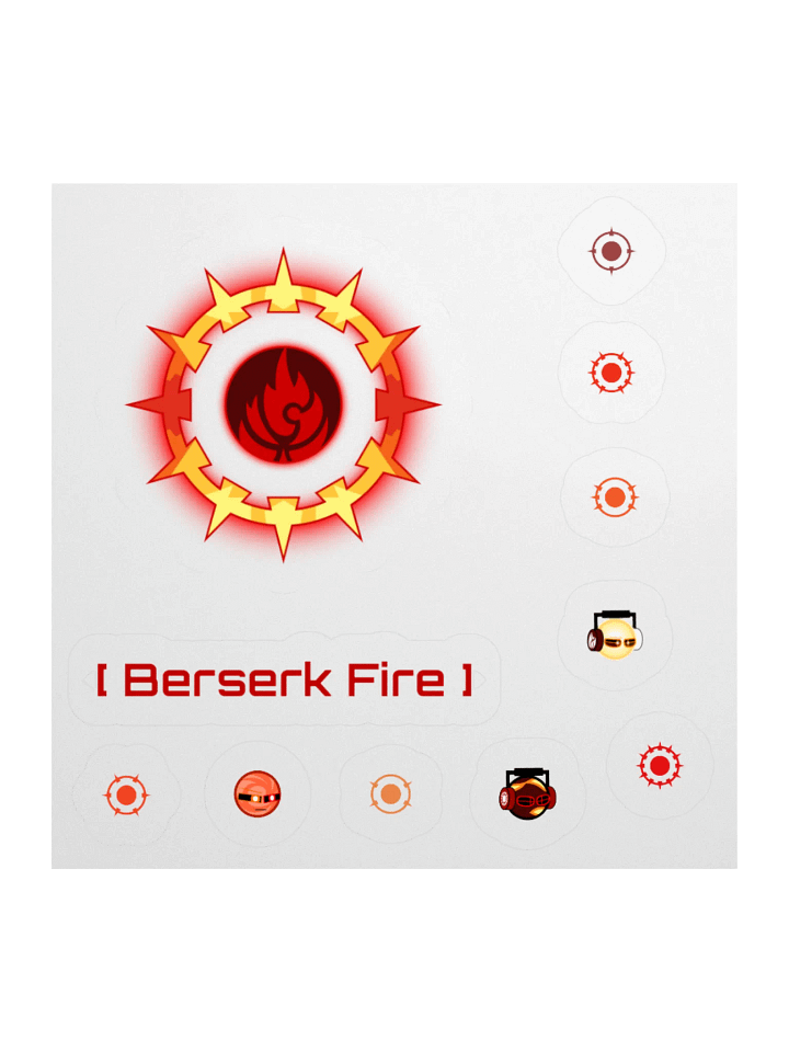Berserk Fire Cut Sticker Set product image (1)