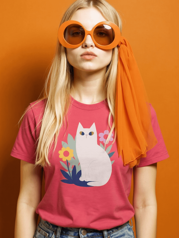 The Geometric Cat T-shirt product image (1)