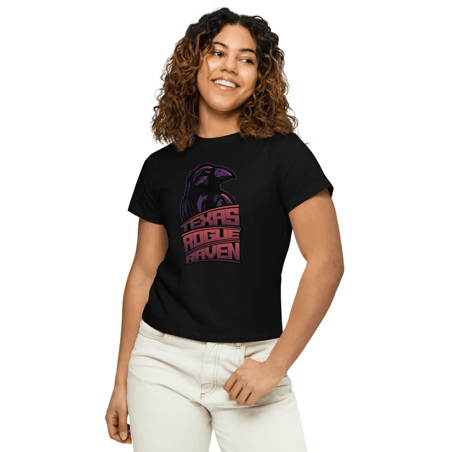 Intense Raven Graphic High-Waisted Tee product image (5)