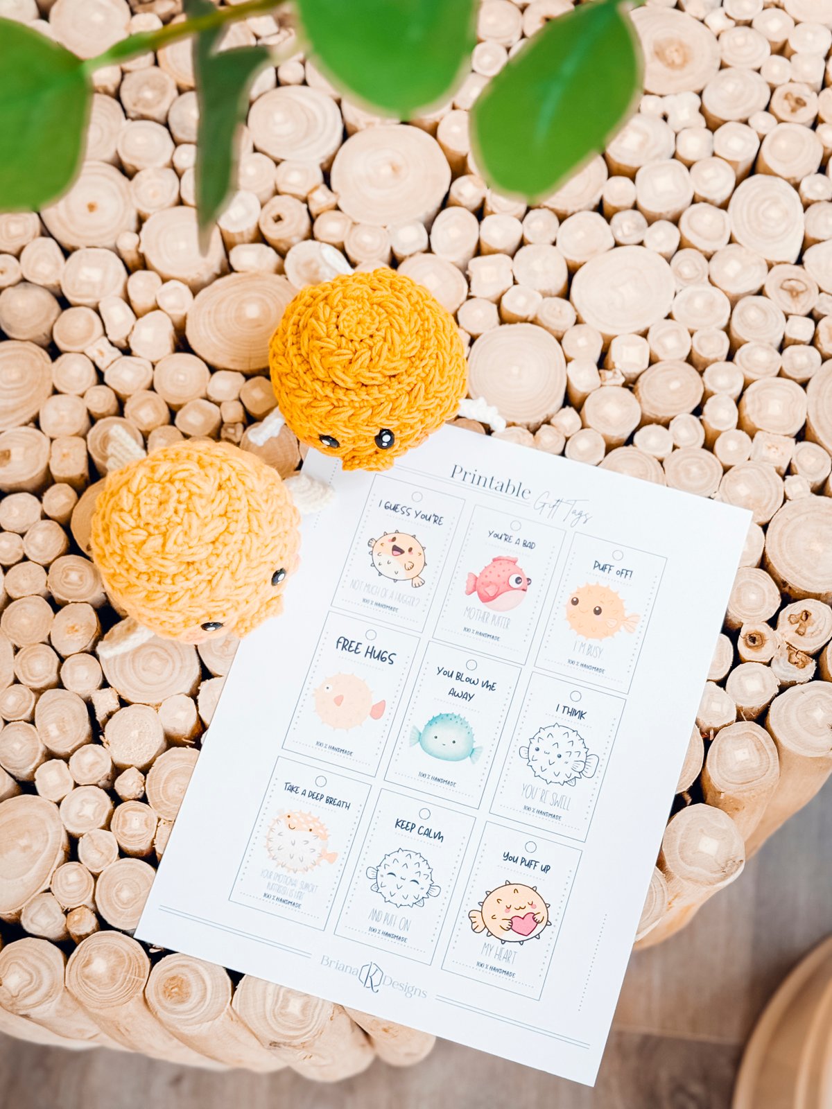Easy Crochet Pufferfish Pattern | Textured Low-Sew Amigurumi product image (4)