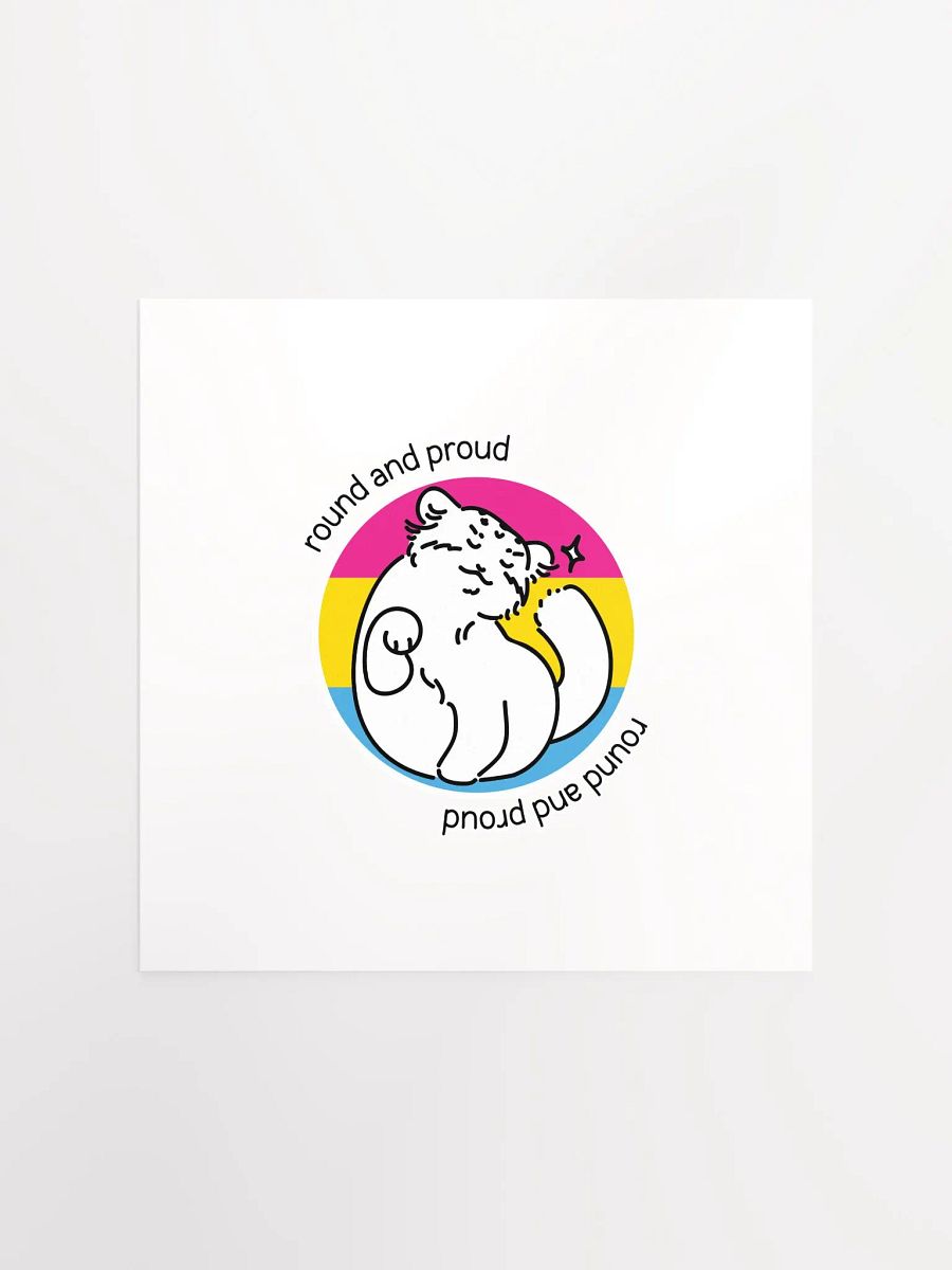 Round and Proud Manul Pansexual Version - Matte Poster product image (1)