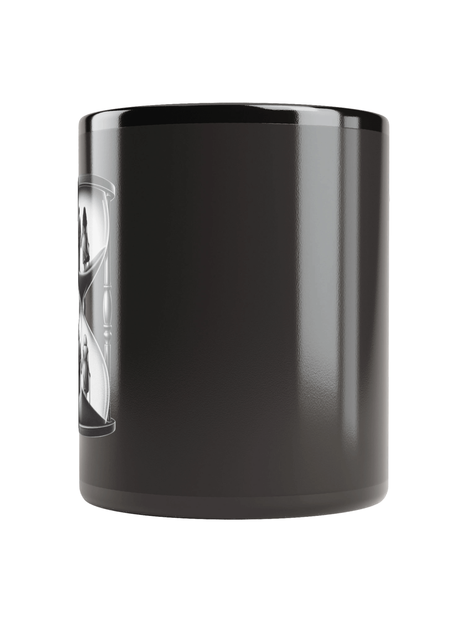 Hourglass Life Journey Couple Art Printed Black Coffee Mug product image (6)
