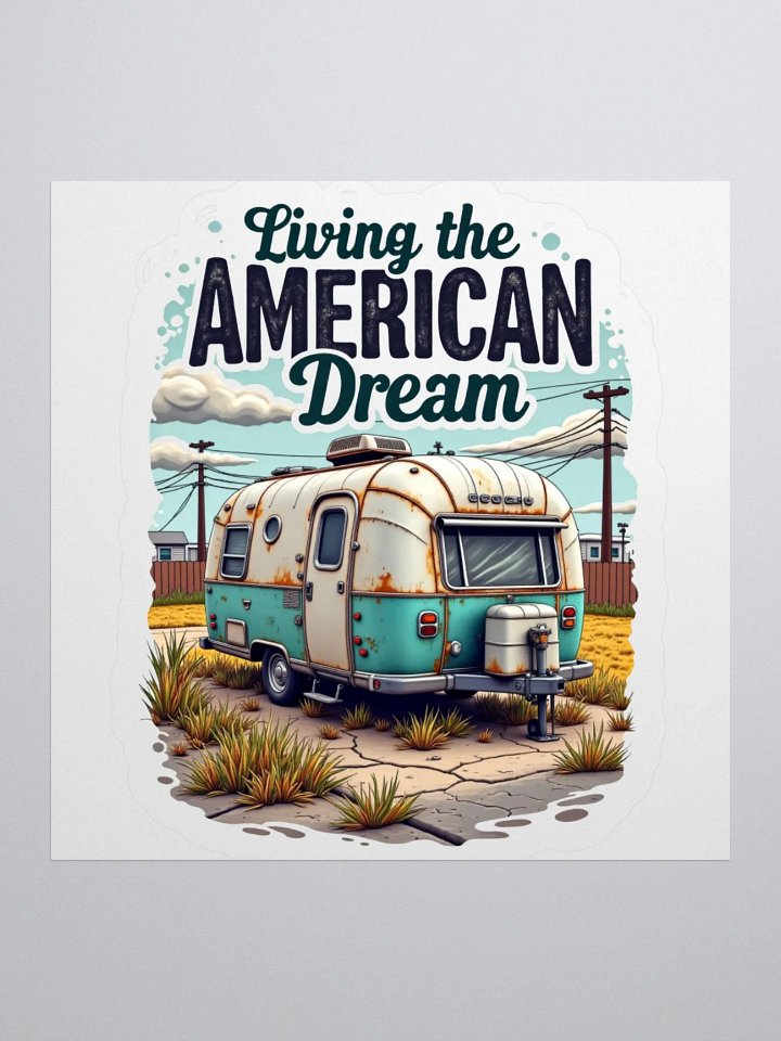 Vintage Camper Trailer 'American Dream' Sticker product image (2)