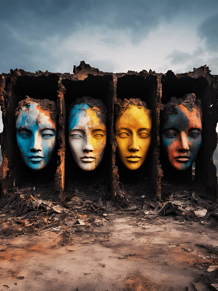 Elegy to Humanity - 12 | Canvas Art Painting product image (1)