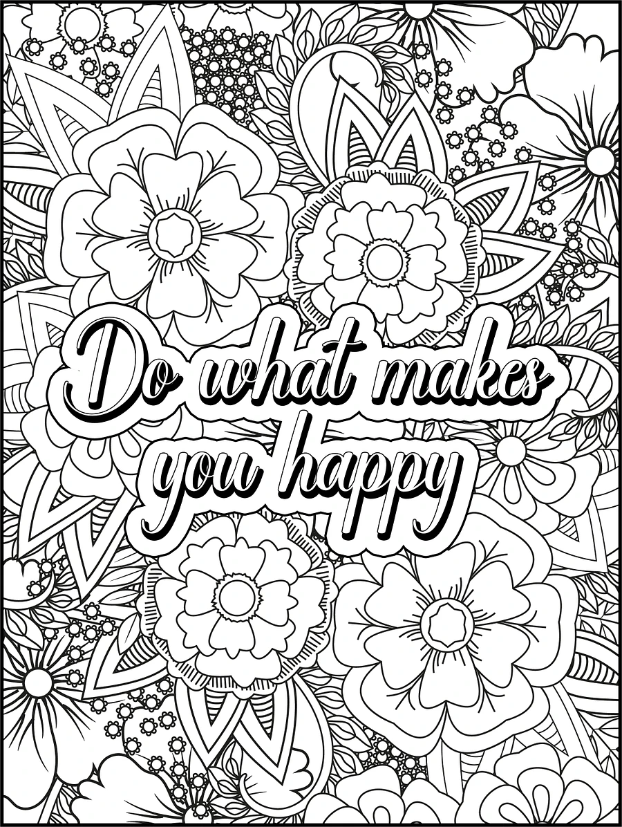 Positively Flowers Positive Quotes Coloring Book for Adults and Teens | Relaxation | Adult Flower Coloring Pages | Gift Idea for Mom | product image (4)