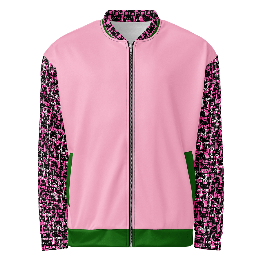 Experience Stories Unisex Bomber Jacket (Pink, Green, and Black) product image (2)