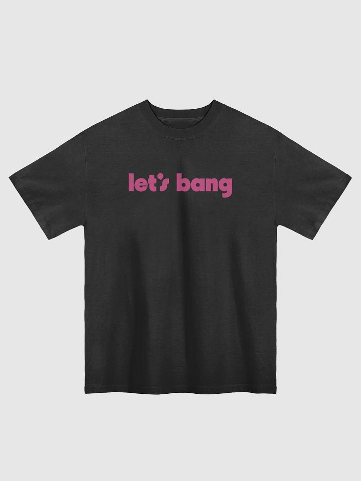 let's bang. black/pink, oversized tee product image (2)