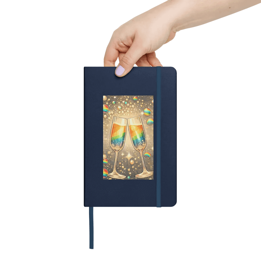 Rainbow Champagne Celebration Journal / Guestbook - NAVY product image (7)