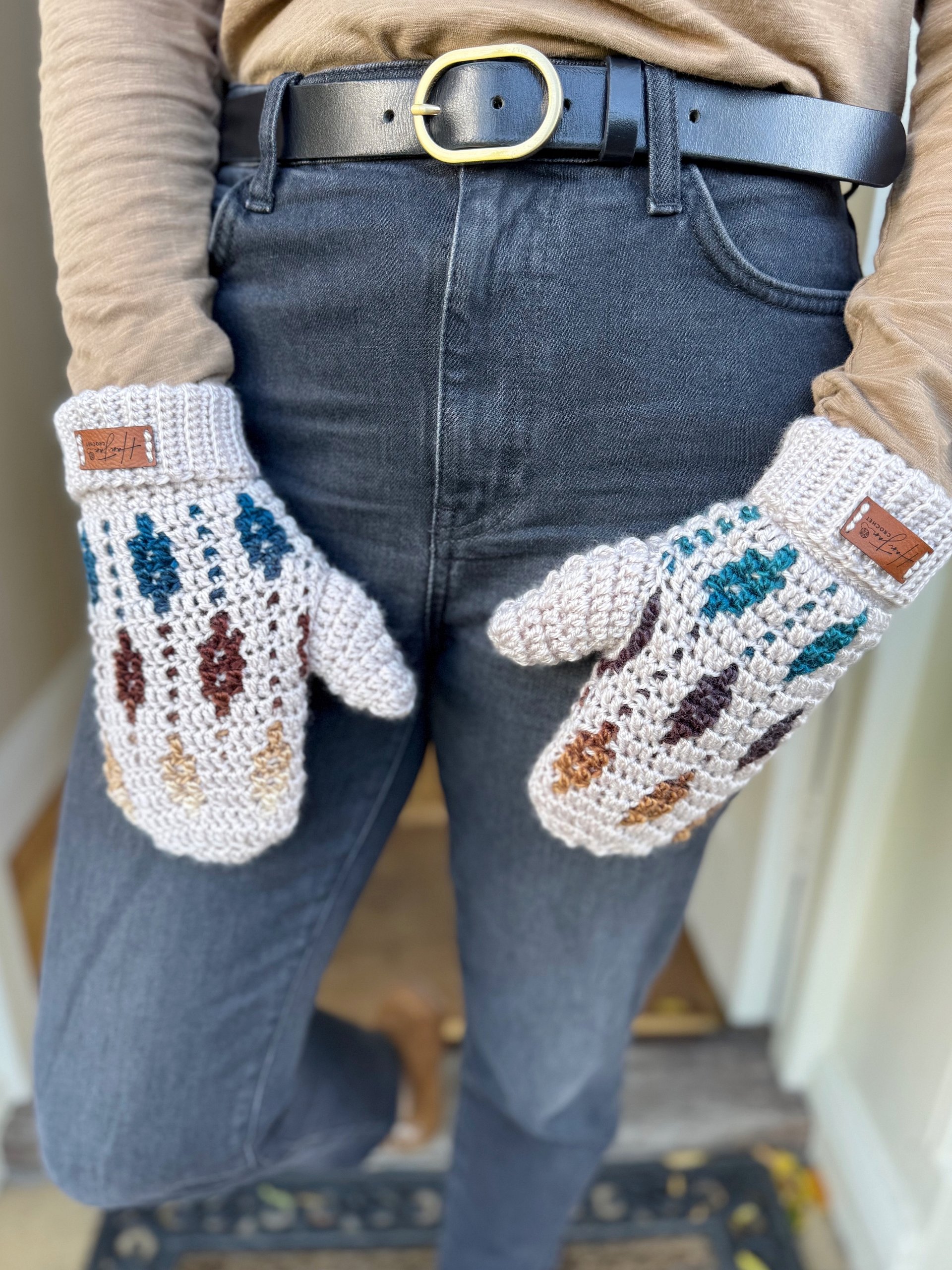 Starlight Mittens Crochet Pattern | Mosaic Crochet Mittens | Overlay Mosaic Crochet | Toddler, Child & Adult Sizes product image (6)
