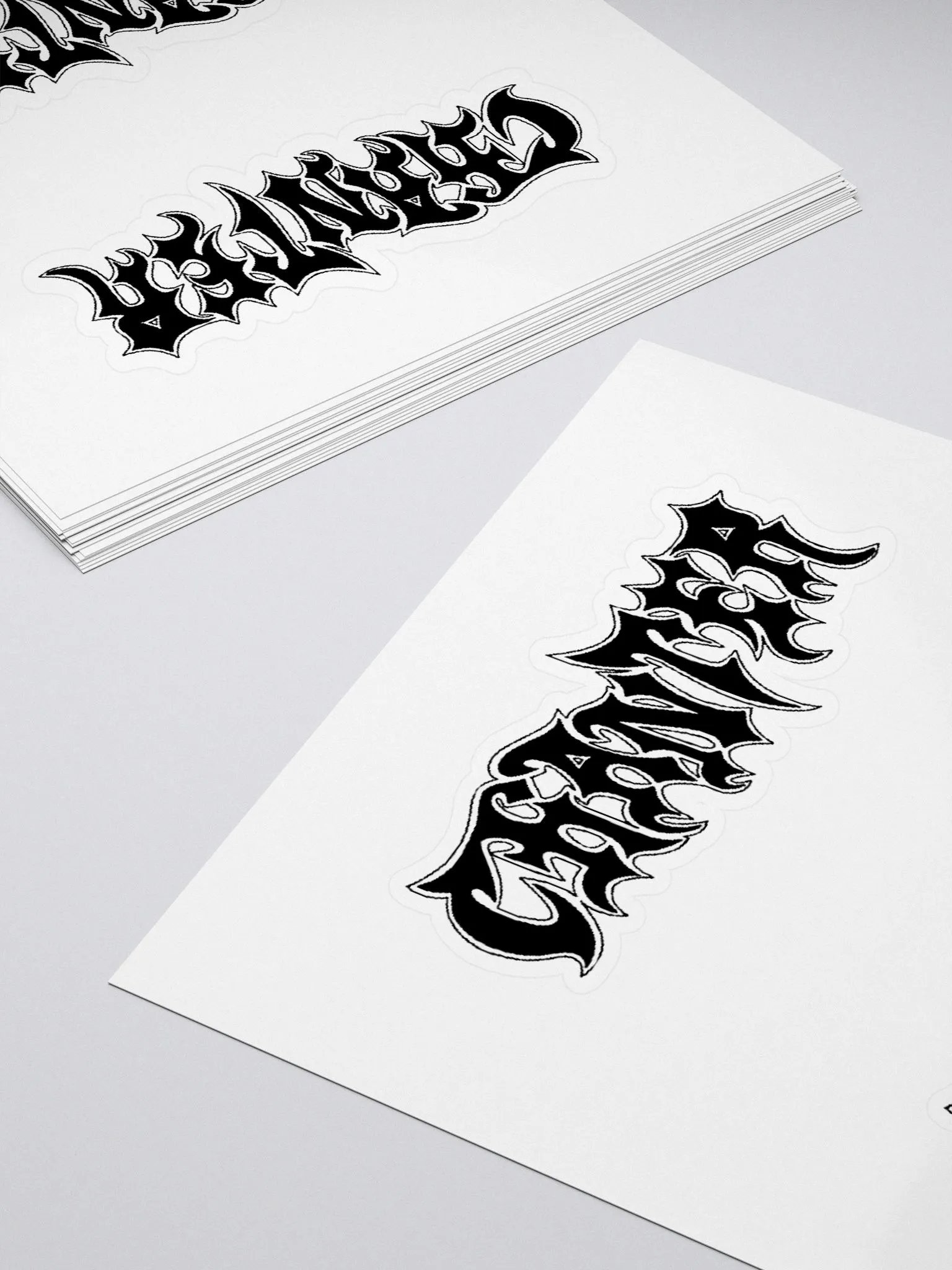 2 Black Chanter Logo Kiss Cut Stickers product image (12)