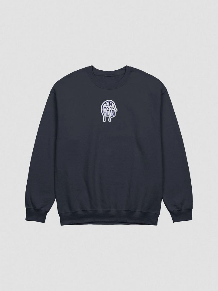 In My Head embroidered crewneck (navy bubble design) product image (2)
