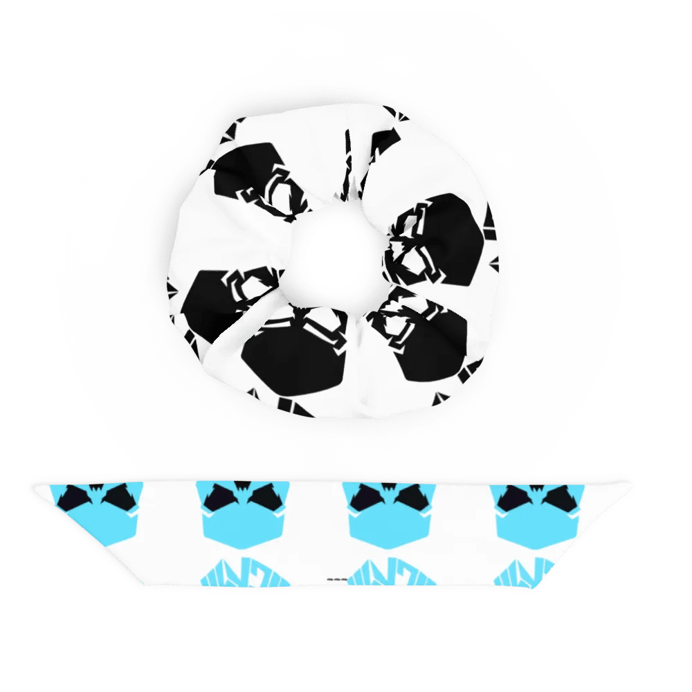 Black Beard Scrunchie (Black and Teal) product image (5)