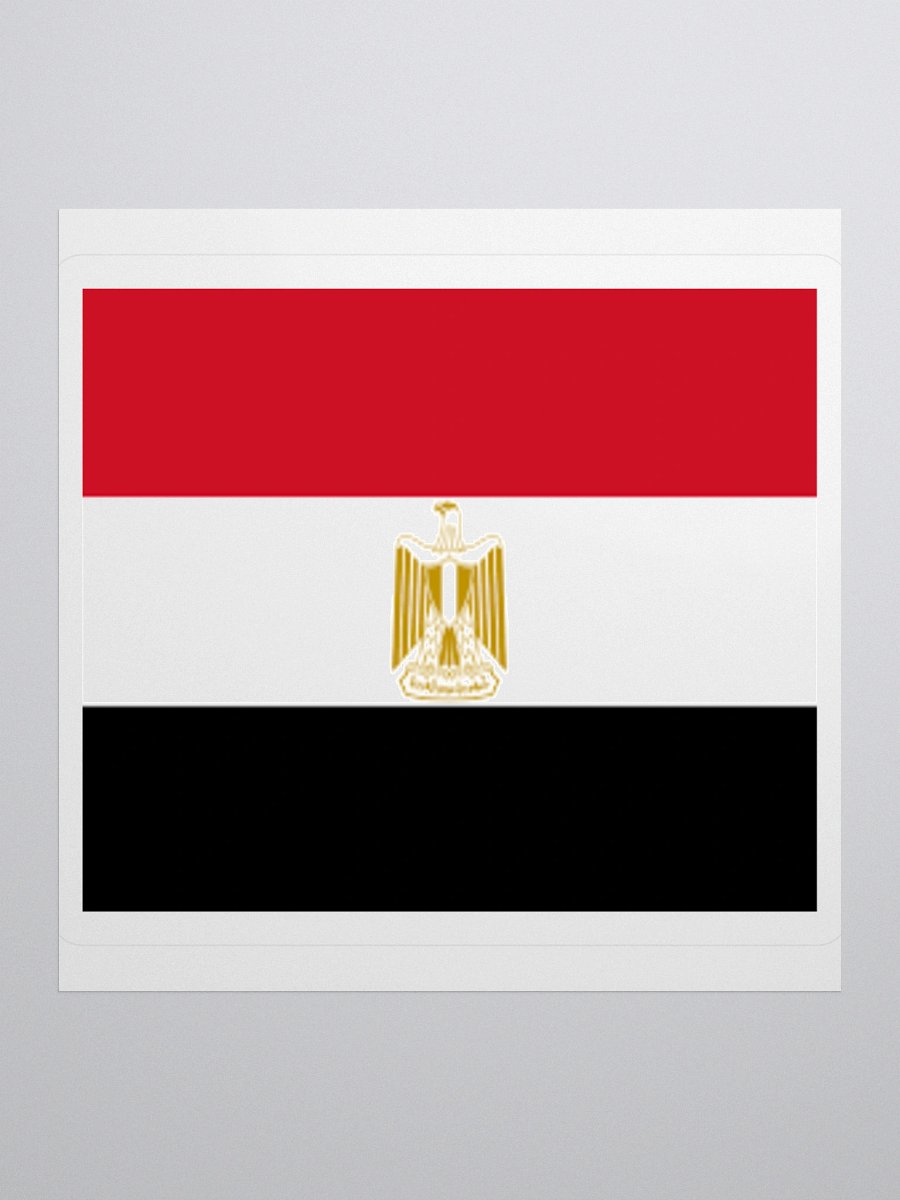 Egypt Flag Sticker | Eagle of Saladin Design | Durable Vinyl | 3 Sizes product image (1)
