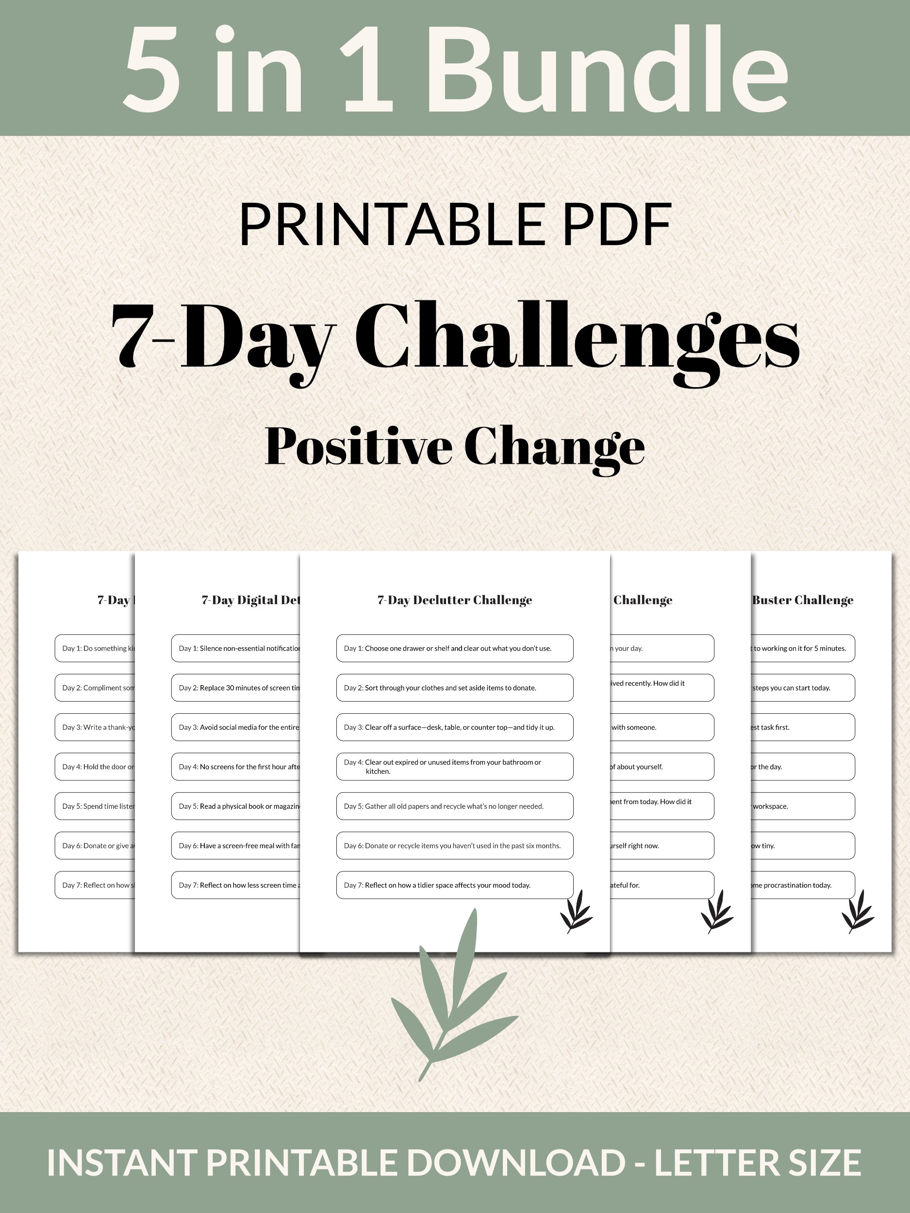 25 Printable 7-Day Challenges Mega Bundle product image (4)