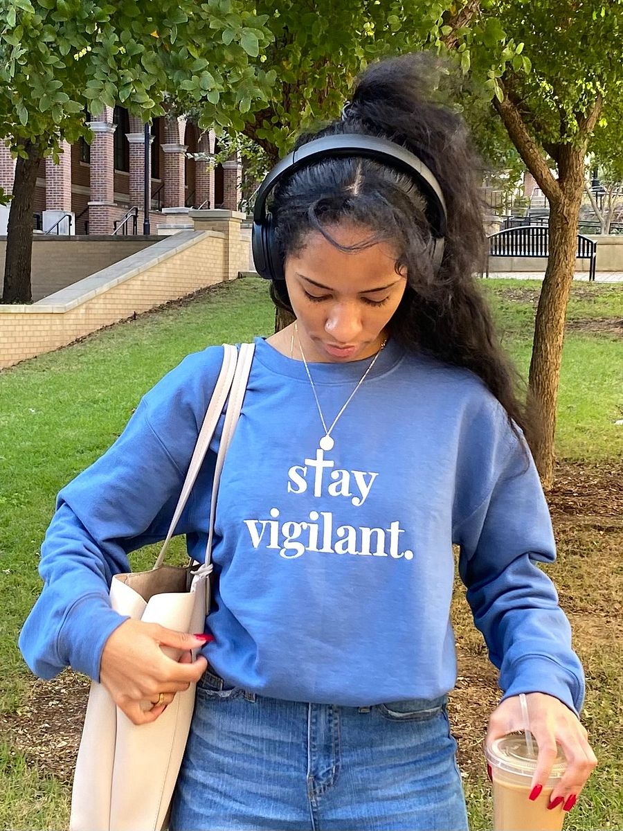 Stay Vigilant Unisex Embroidered Crewneck product image (1)
