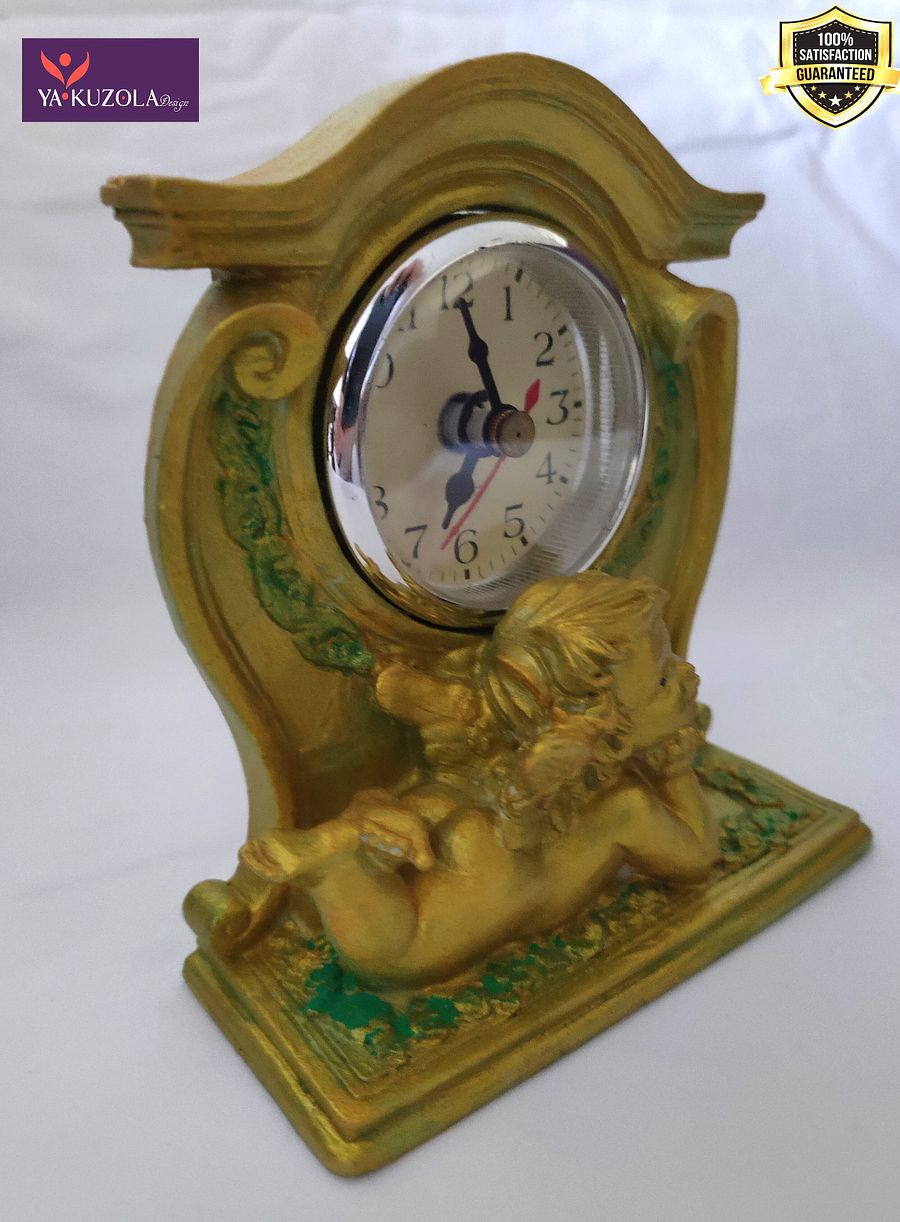 Relógio anjo, anjo dourado verde, decoração quarto product image (10)