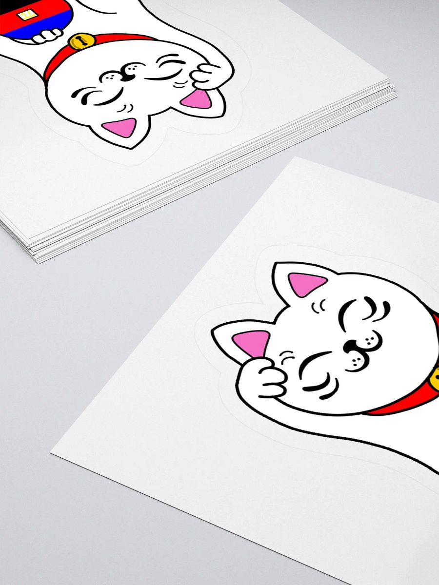 Maneki neko polyamory pride sticker product image (4)