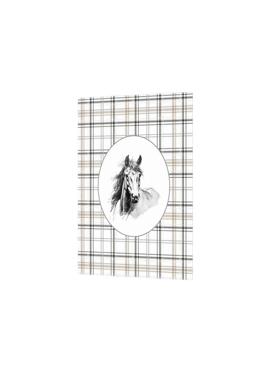 Rustic Plaid Horse Sketch - Country Charm product image (3)
