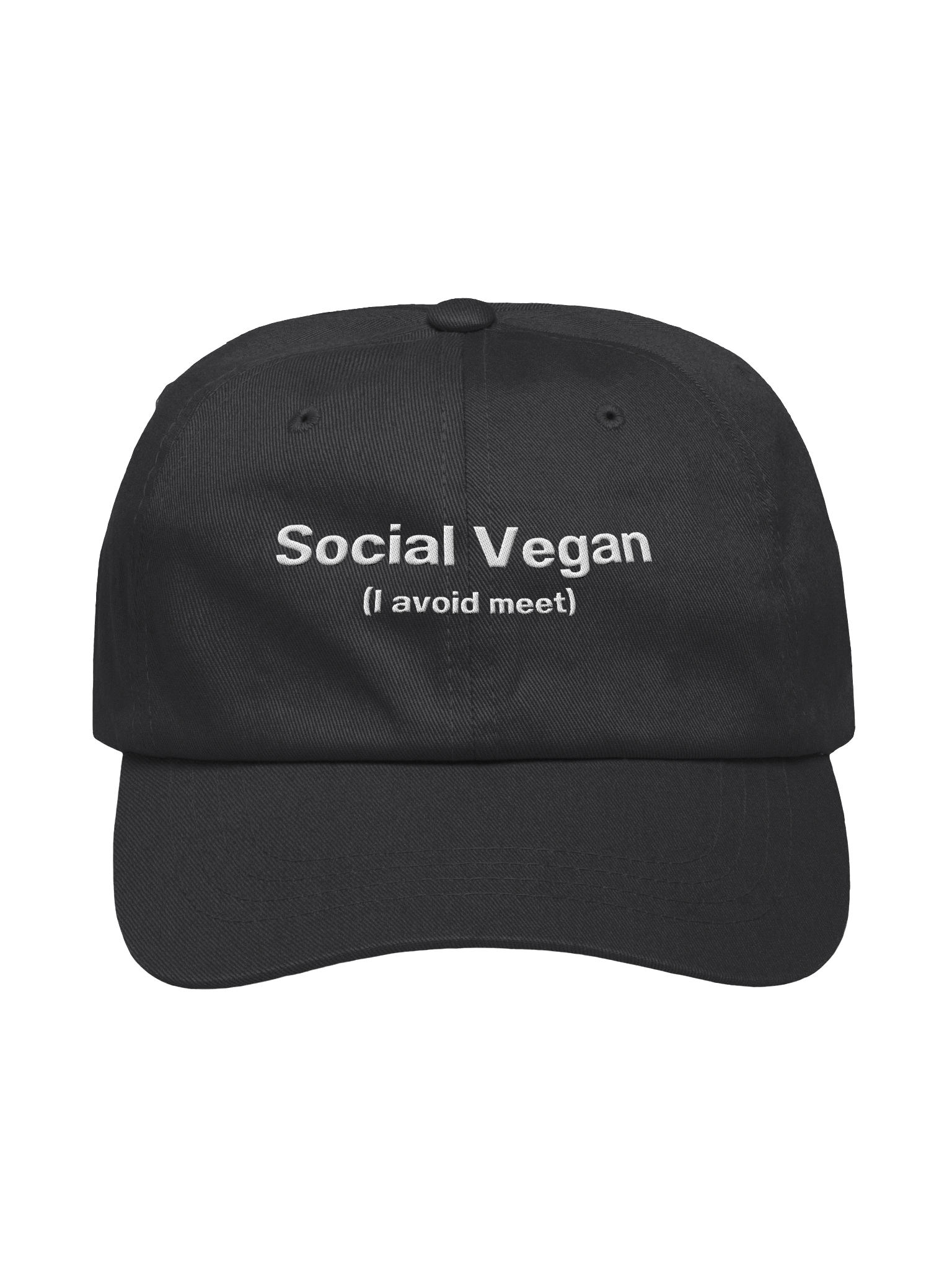 Social Vegan (I avoid meet) Embroidered Hat product image (7)