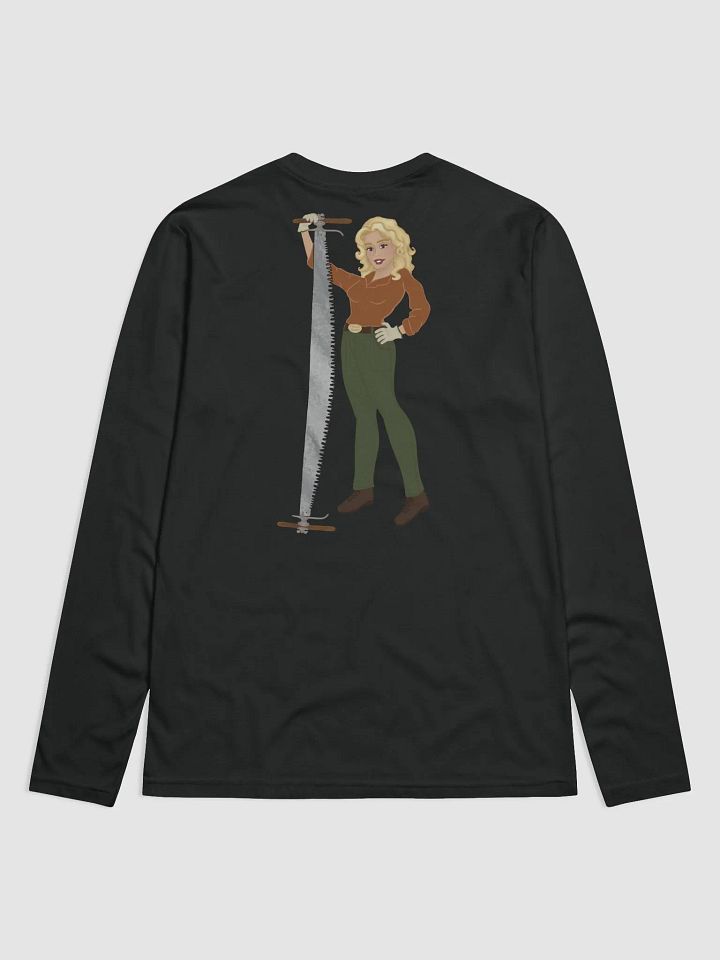 Crosscut Saw Blonde Dolly Pinup Fitted Long Sleeve Crew Neck Shirt product image (1)