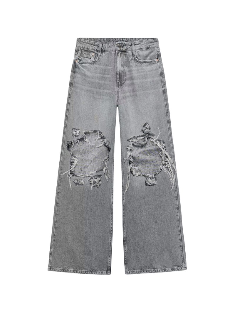 Knee Blowout Denim - Grey