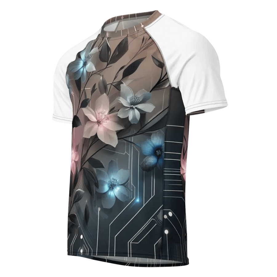 Floral Circuitry Men's Rash Guard | Ai Design product image (1)