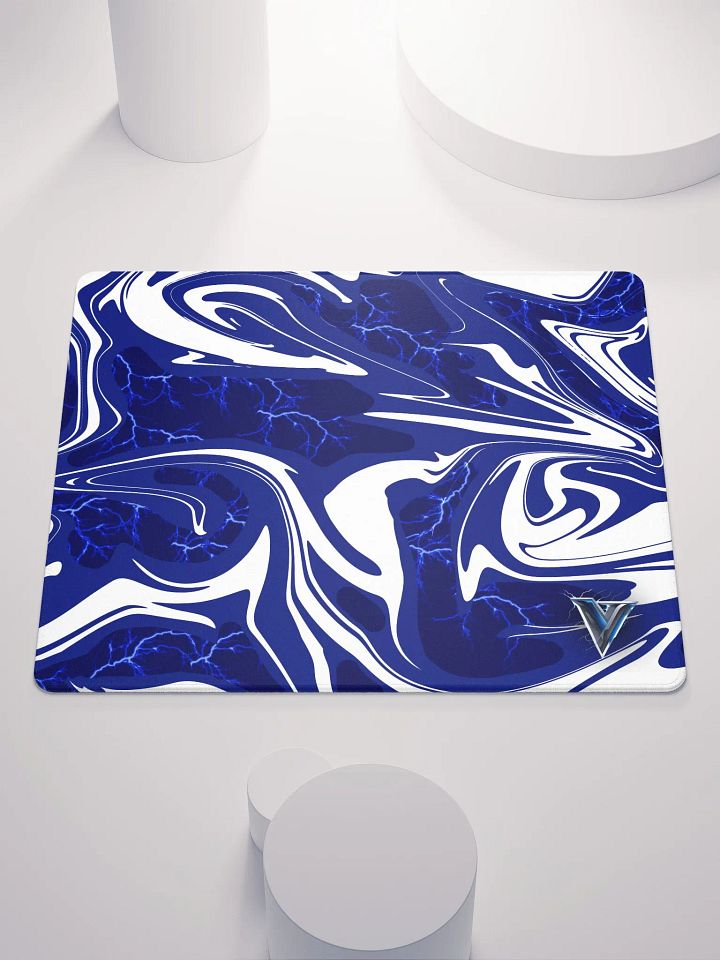 White x Blue Mouse Pad product image (1)