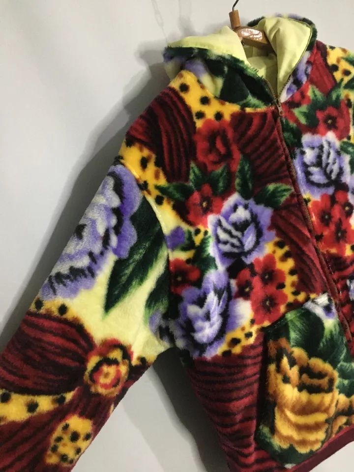 Upcycled Blanket Jacket Bomber Medium Japanese Distressed product image (3)