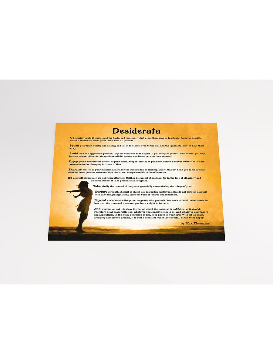 Desiderata Poem Print – Inspirational Matte Poster product image (4)