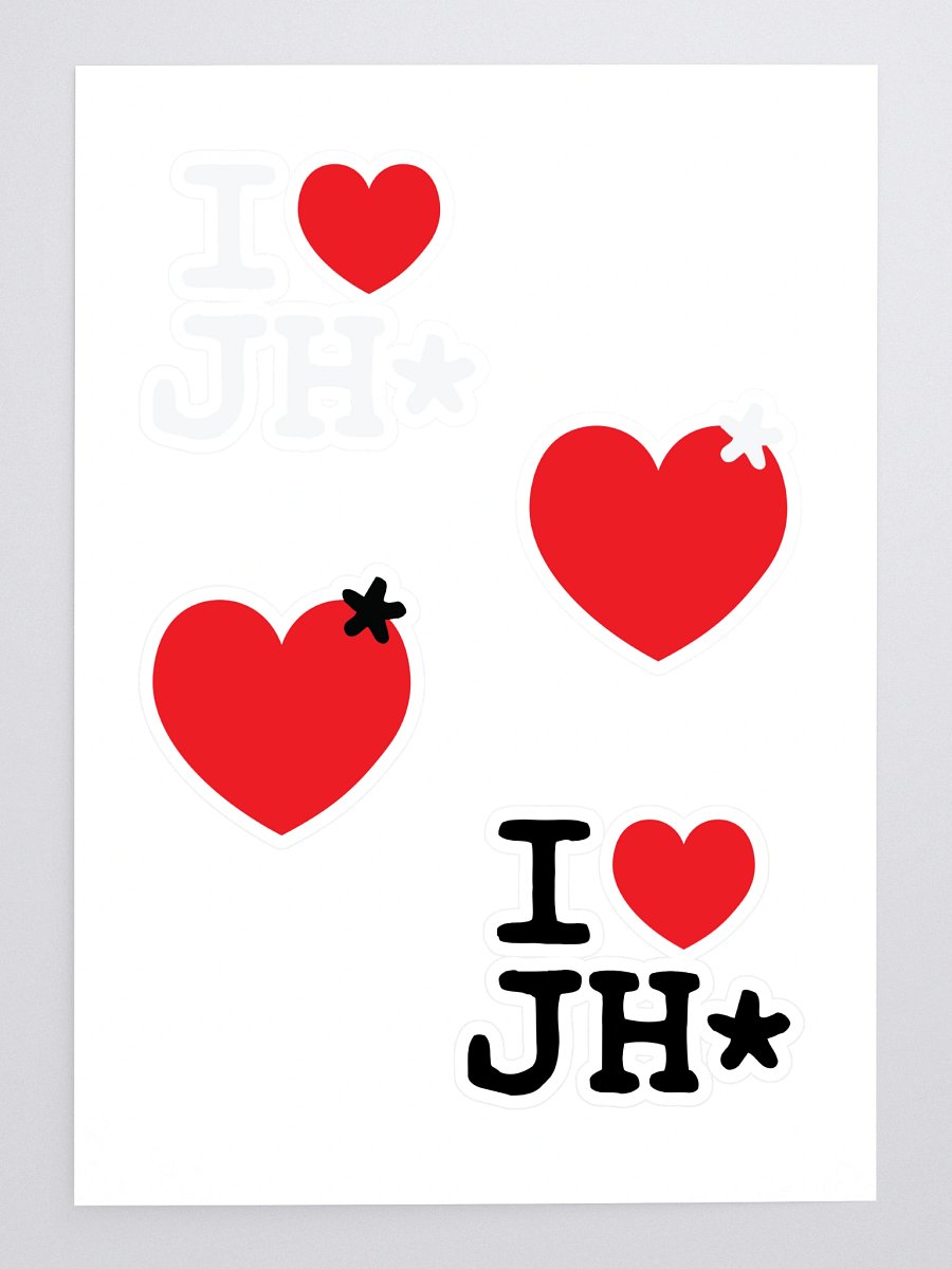 i love jh* sticker sheet product image (3)
