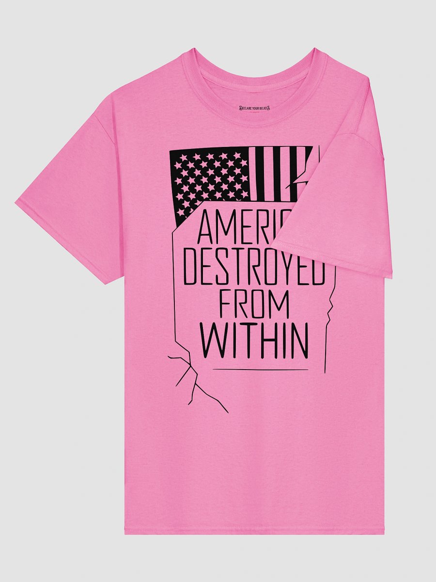 "America Destroyed From Within" Bold Statement Tee - Black Ink product image (3)