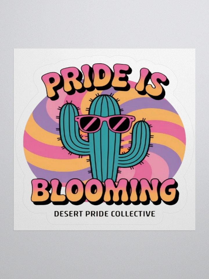 Exclusive "Pride is Blooming" Desert Cactus Sticker by TDS Music - Celebrate LGBTQ+ Pride product image (2)