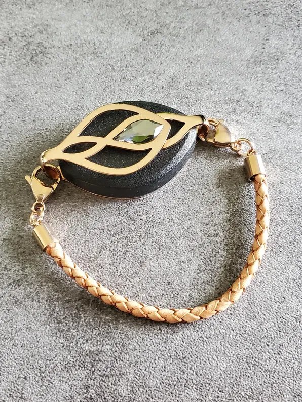 Natural Leather Bolo Bracelet | Handmade Accessory for Bellabeat Leaf Urban & Ivy product image (2)