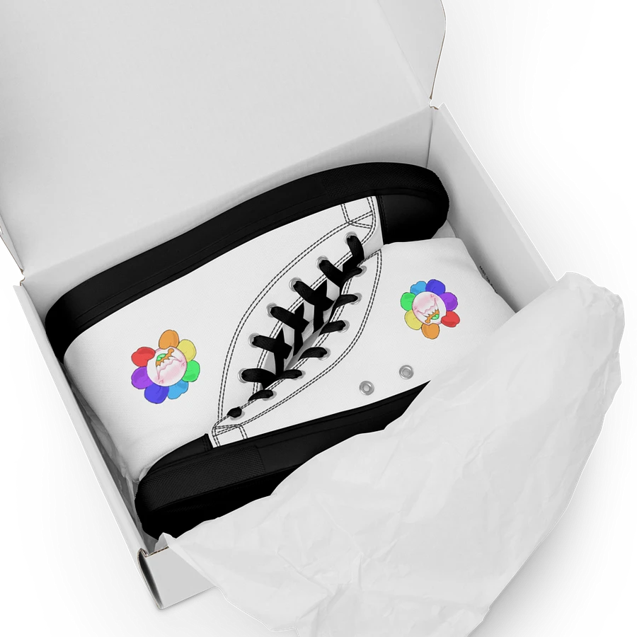 White and Black Flower Sneakers product image (8)