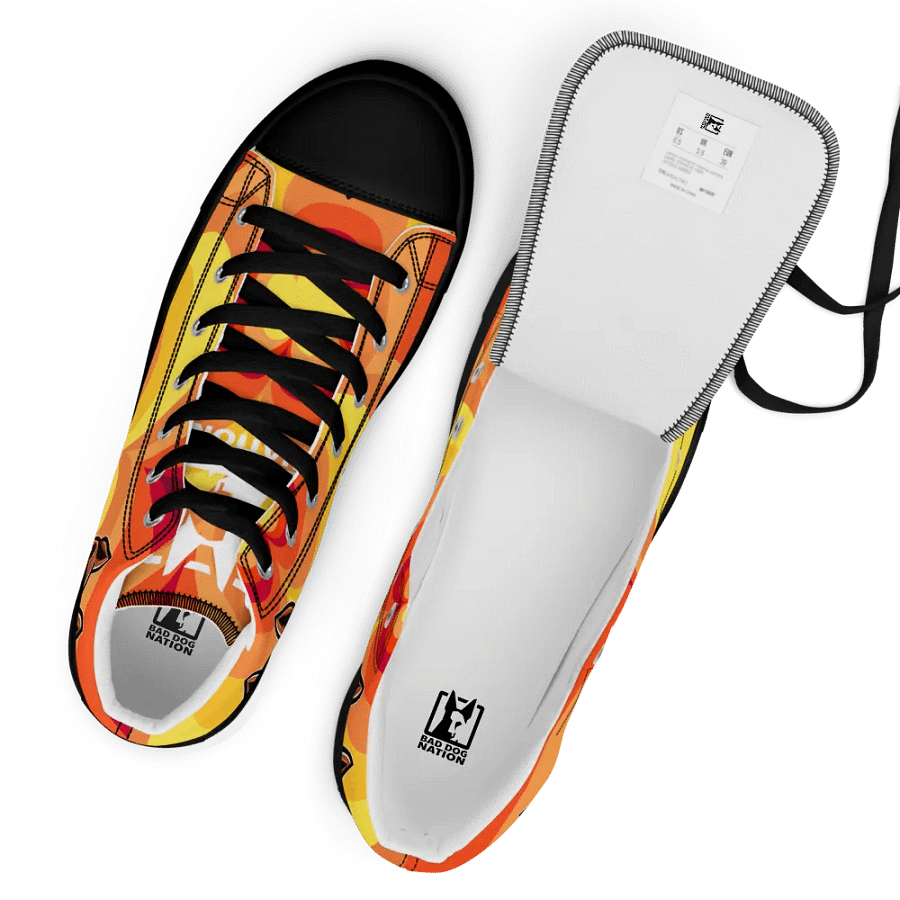 Boxer Angry Pup - Women's High Top Canvas Shoe product image (11)