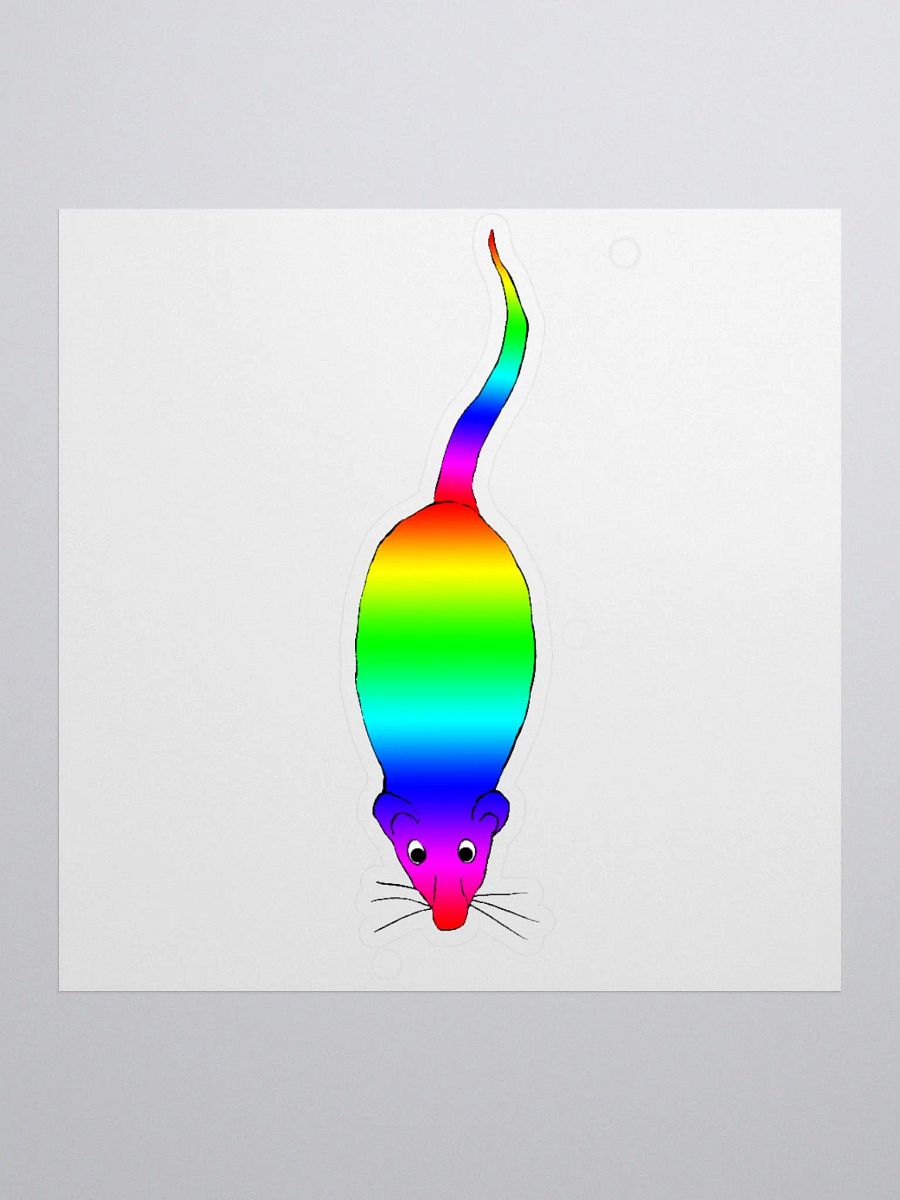 Rainbow rat sticker product image (1)