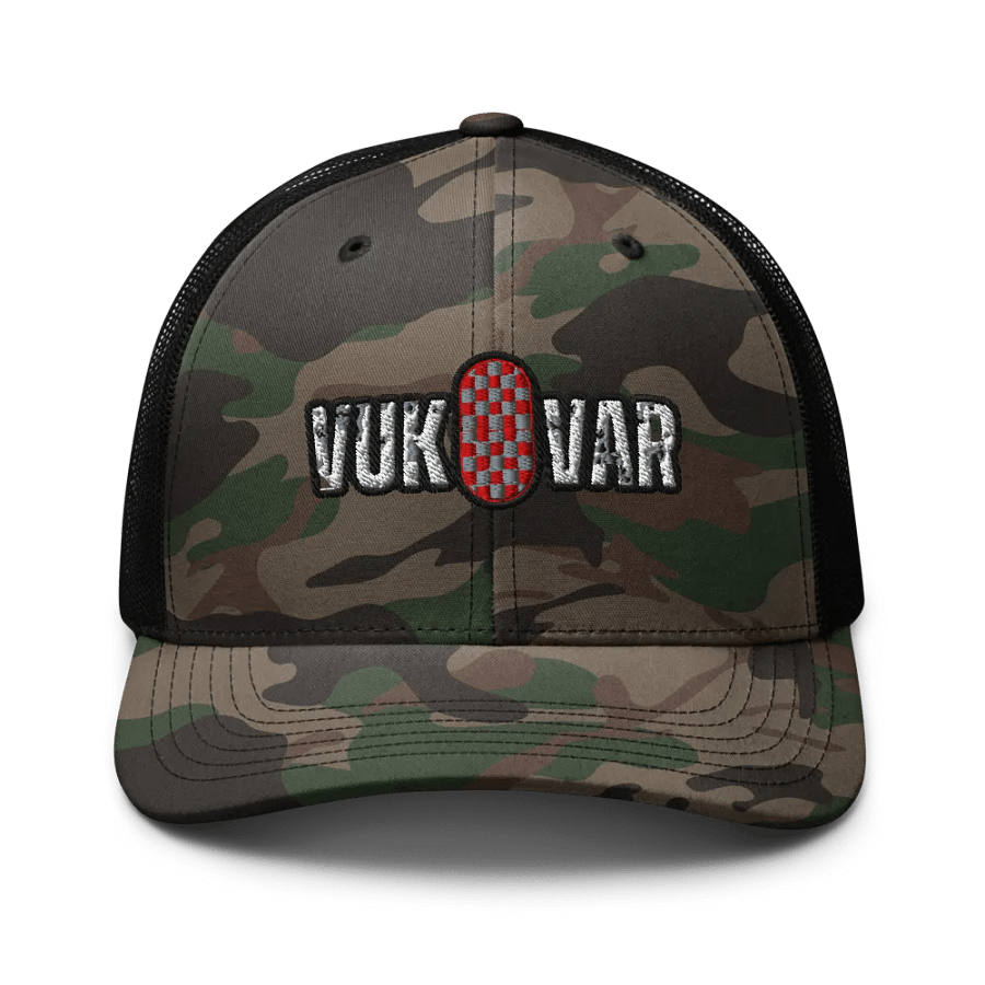 VUKOVAR Distressed Camo Trucker Hat product image (1)